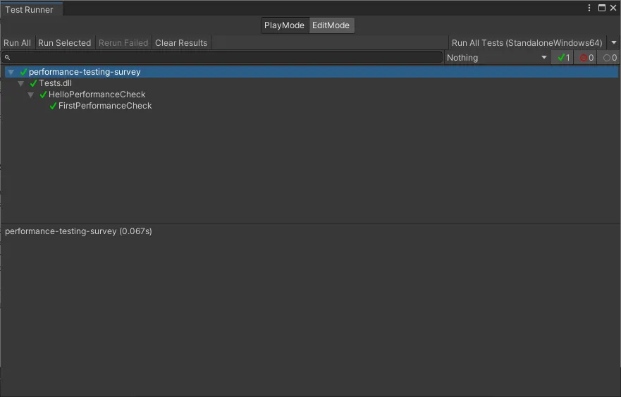 Test Runnerを起動してテストを実行する