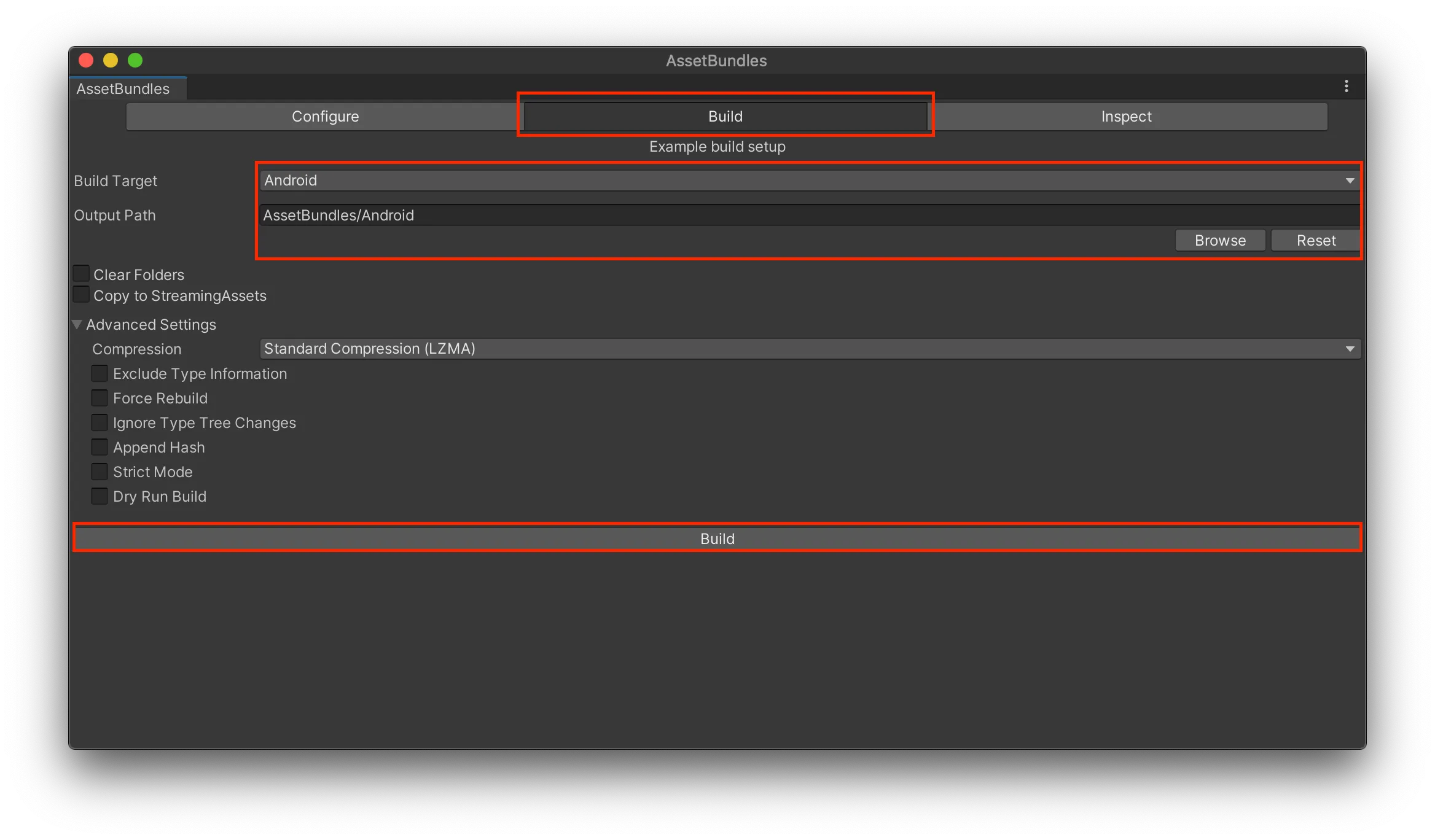 AssetBundle Browserでアセットバンドルをビルドする