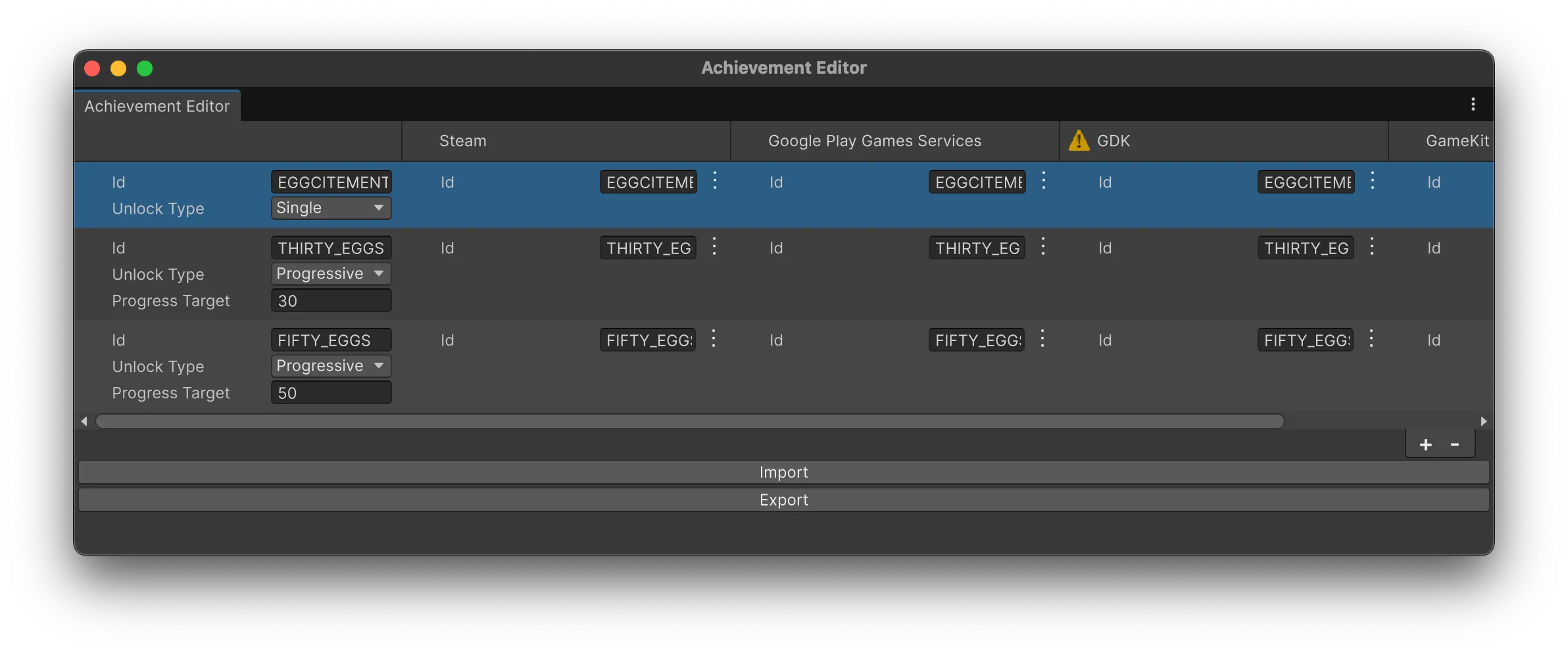 Achievement Editor