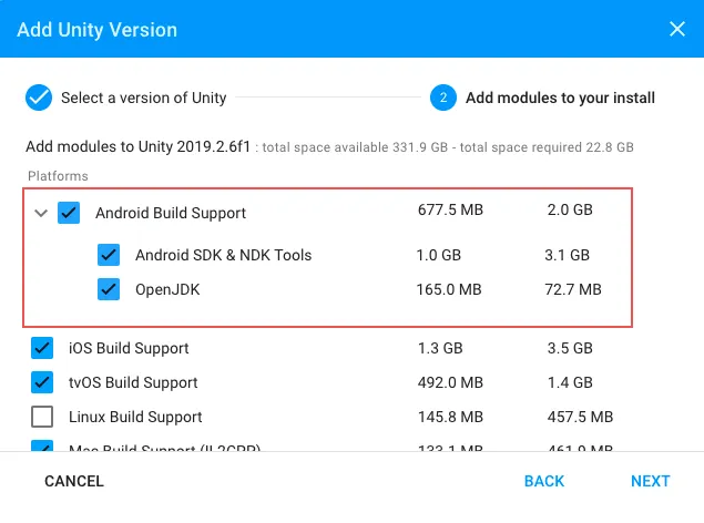 Androidモジュールの追加方法