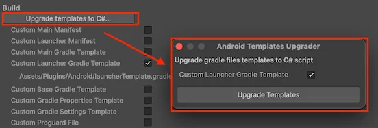 Android Tempates Upgrader