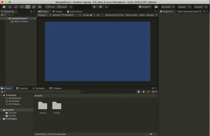 Signalをスクリプトから追加する様子