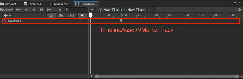 Timeline AssetのMarker Track