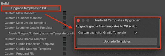 Android Tempates Upgrader